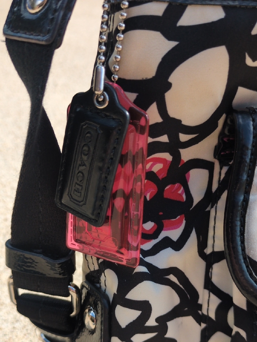 COACH POPPY Floral Scribble Print Daisy Kyra Graffiti Messenger Crossbody Purse - Picture 3 of 17